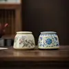 European Style Ceramic Tea Canister Blue and White Porcelain Candy Jar Household Retro Coffee Beans Nuts Powder Storage Jar New 3