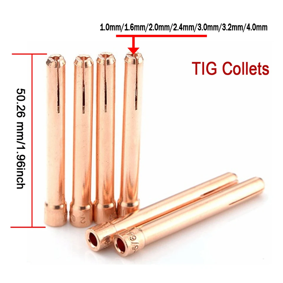 4Pcs TIG Welding Torch 54N16 Ceramics Nozzles TIG Collet Body