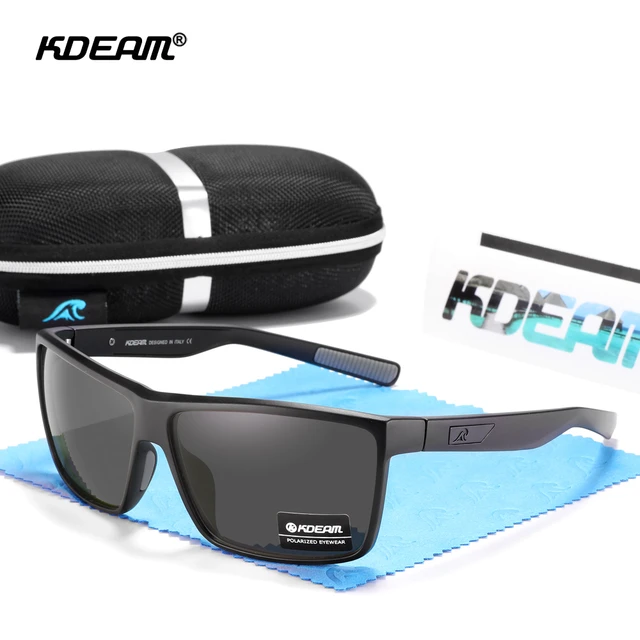 KDEAM Scratch Resistance Sunglasses Men Polarized 100% UV Protection Sun  Glasses Integral Spring Hinges And