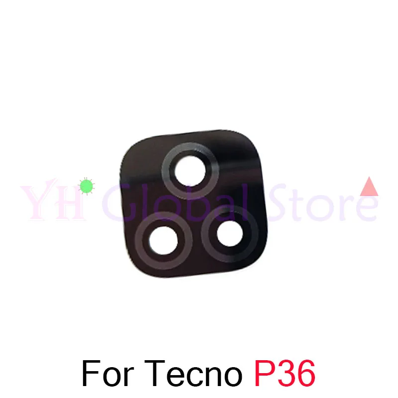 Tecno Itel P36 후면 카메라 렌즈 유리 커버, 접착 스티커 포함, 10 개..