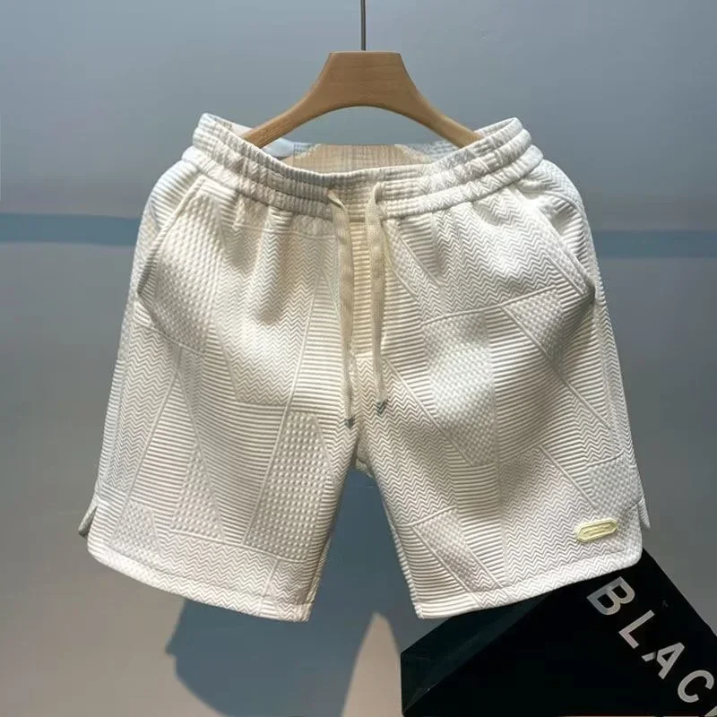 Trendy Summer Casual Beach Pants Loose Fit Five-Quarter Length Men's Fashion Brand Embroidered Comfortable Shorts 2