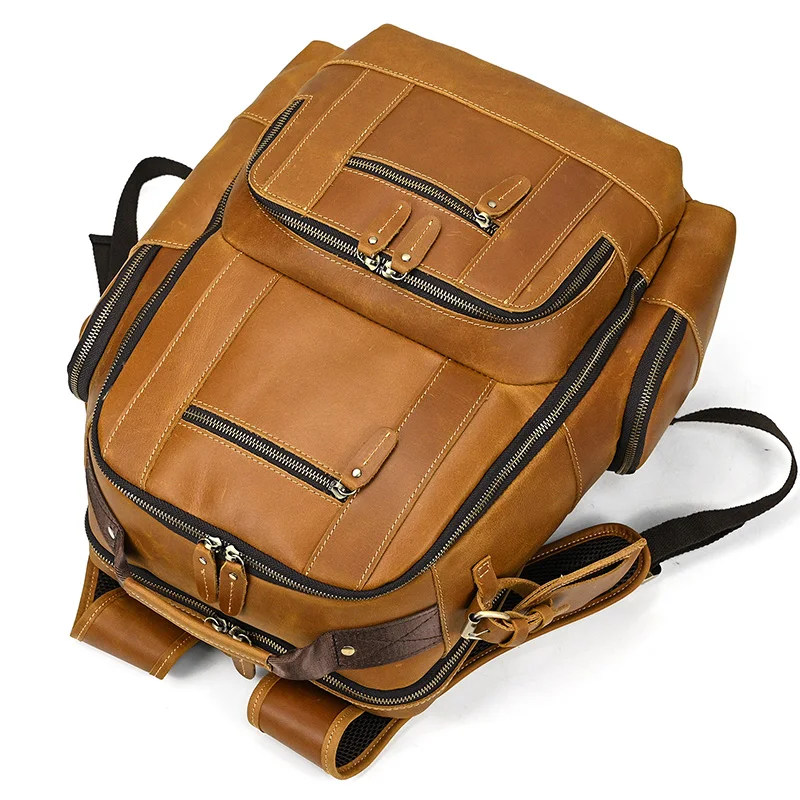 Leather Backpack Made Of Genuine Leather - Backpack In Black
