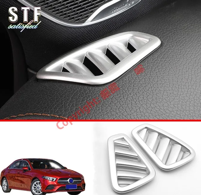 

ABS Pearl Chrome Interior Upper Air-Condition Vent Outlet Cover Trim For Benz A Class W177 2019 2020 Car Accessories Stickers