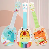 Toddler Ukulele Guitar Toy,Early Education Musical Instruments 4 Strings Mini Guitar Learning Toys Parent-Child Interactive Toys 2