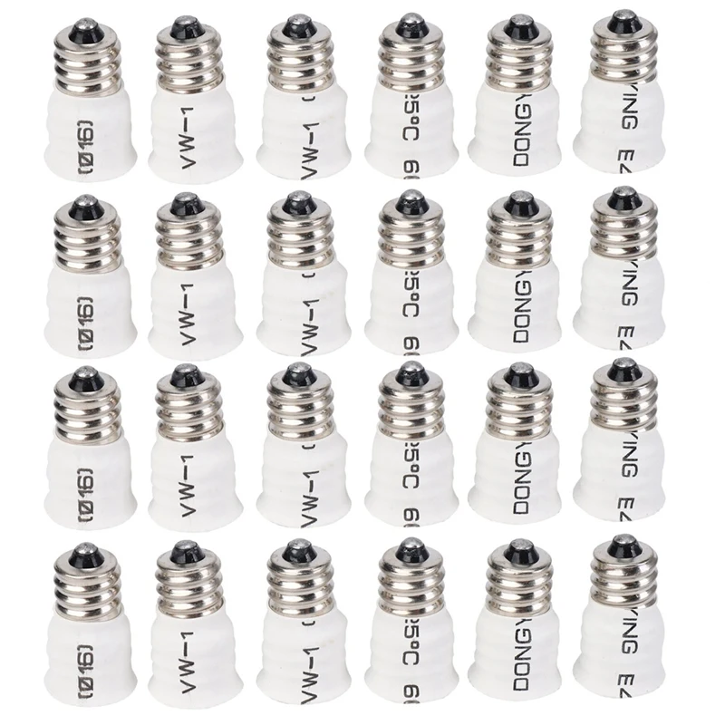

24-Pack E12 To E14 White Bulb Converter LED Light Holder Lamp Adapter Socket Changer High Quality