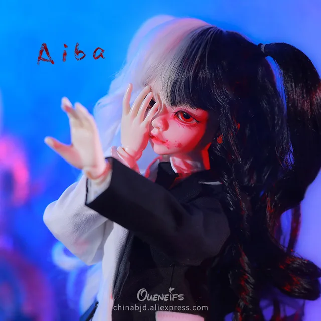 ShugaFairy Aiba 1/4 Bjd doll  Black and White Stitching Style Handcrafted Delicate Makeup Doll  Resin Material Artist Toy 5