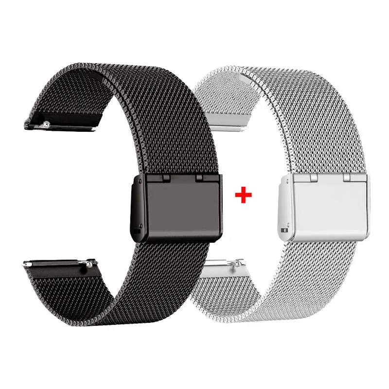 Elegant Milanese Metal Bracelet Strap - 2-Pack (18mm, 20mm, 22mm)