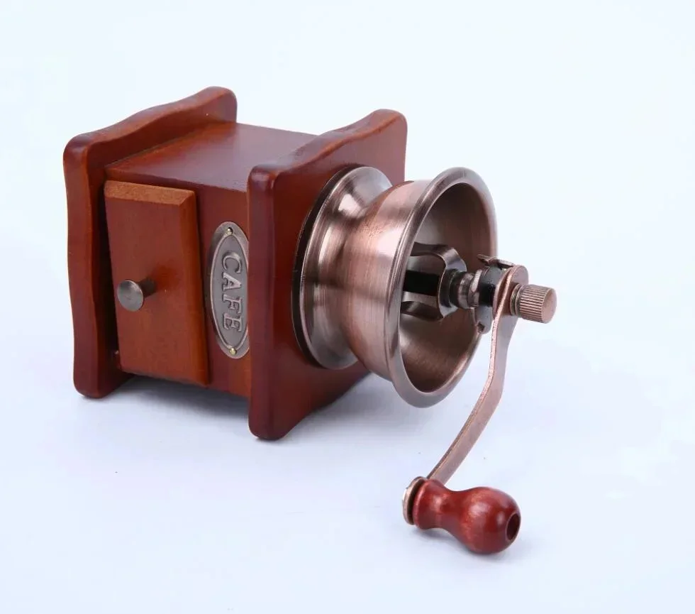 Small Exquisite And Compact Bean Grinder Household Wooden Hand Cranked Coffee Grinder Grinding Adjustable Thickness 3