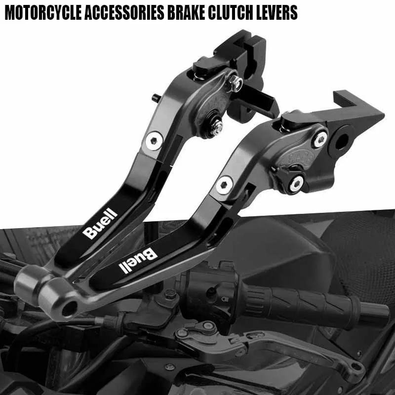

Adjustable Folding Extendable Brake Clutch Lever For BUELL X1 S1 LIGHTNING M2 CYCLONE Motorcycle with logo 1998 1999 2001 2002