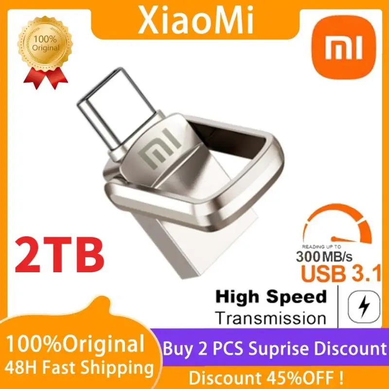 Xiaomi 1Tb Usb Flash Drive Otg Metal 2Tb Usb Memory Stick Micro Usb Flash Memory Drive Usb Flash Disk Usb Pen Drive Per Computer