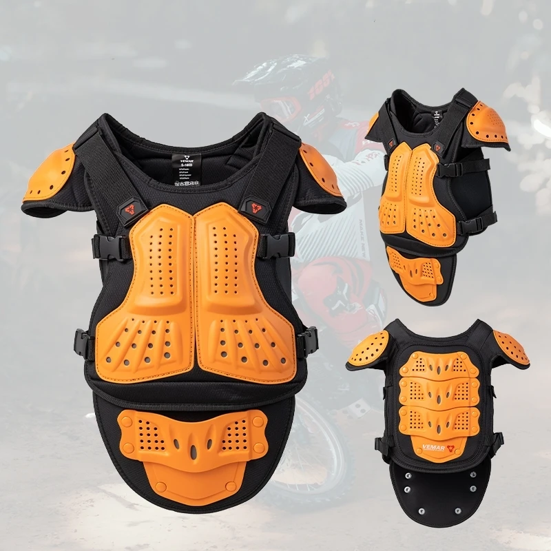 소년 소녀 어린이용 오토바이 아머 조끼 모토크로스 가슴 등 보호대 (사이클링, 스키, 스케이트보드, 스쿠터, 멀티 스포츠 장비)