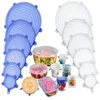 6Pcs Food Grade Silicone Preservation Cover Reusable Airtight Food Universal Dish Stretch Round Lids For Kitchen Accessories 5