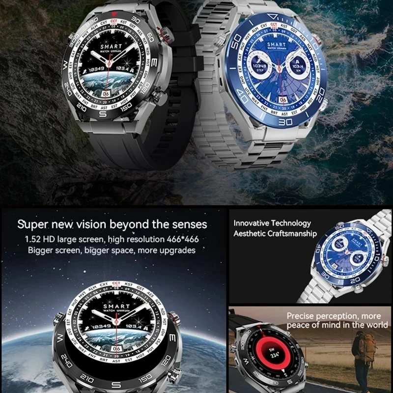 2023 New Business Ultimate Smart Watch per Huawei Men Bluetooth Call Compass NFC 100 + Sprots Smartwatch orologi impermeabili IOS