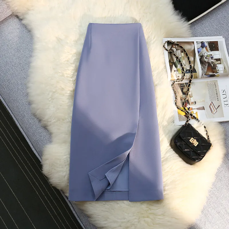 

Юбка-карандаш Женская Офисная средней длины с высокой талией и разрезом сзади