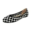 11 Colors Stretch Fabric Shoes Woman Knitted Loafers Breathable Checkered Flats Ladies Ballerinas Mocasines Femme Polyester Shoe 6