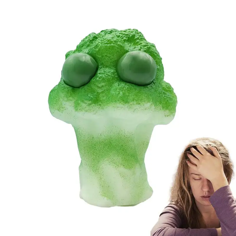

Popping Out Eyes Figures Relaxing Stretch Broccoli Figure Squeeze Toy For Fidgeting Relaxation Toys For Bedroom Living Room Stud