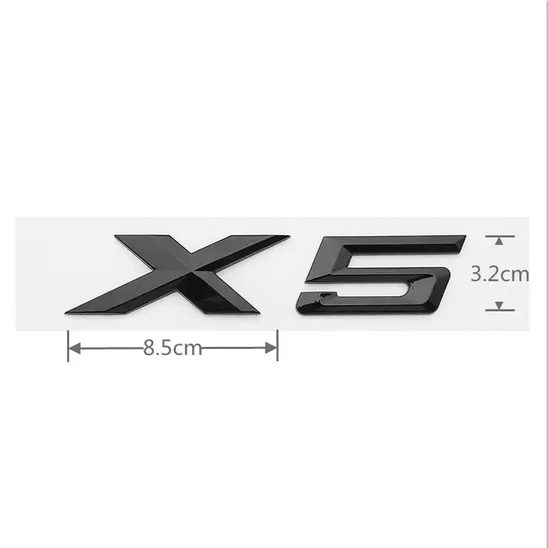 BMW X1 X2 X3 X4 X5 X6 X7 GT 로고 뒷 트렁크 엠블럼 배지 3D ABS 크롬 블랙 자동차 스티커 데칼 자동차 스타일링 액세서리
