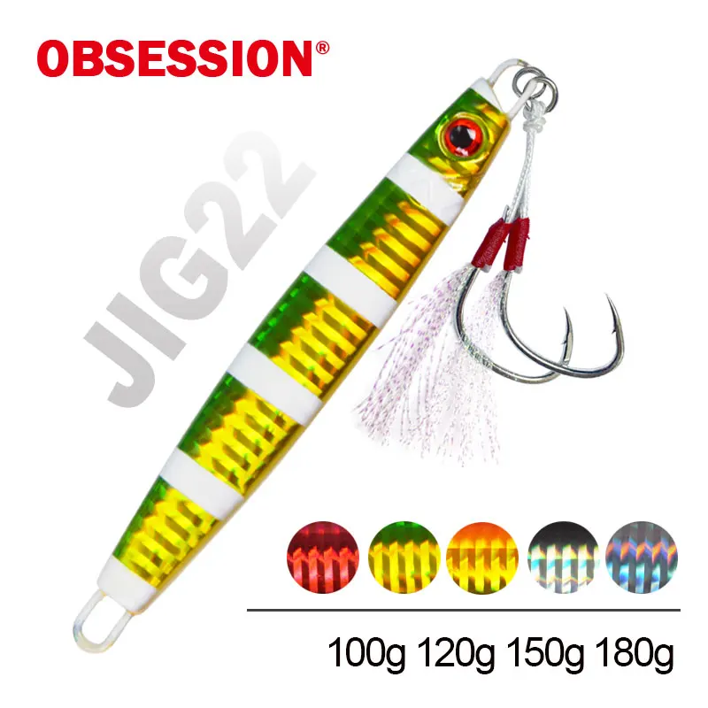 OBSESSION 100g 120g 150g 180g Bath Lure Slow Sinking Metal Jigging Sea Trout  Fishing Accessories Pencil Spinnerbait For Fishing - AliExpress