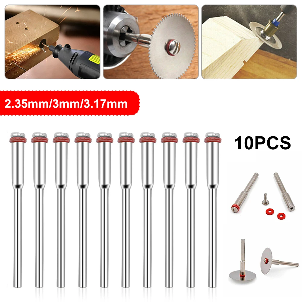 10Pcs Dremel Accessories 3mm Miniature Clamping Connecting Lever Polishing Wheel Mandrel Cutting Wheel Holder for Rotary
