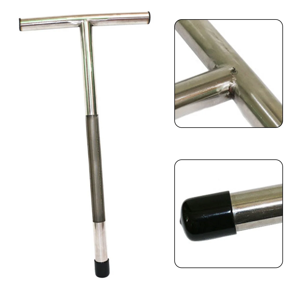 

Soil Sampler Probe 20" Stainless Steel Tubular T Style Handle Soil Sampling Tool Practical Sampler Probe Farm Maintenance Tool