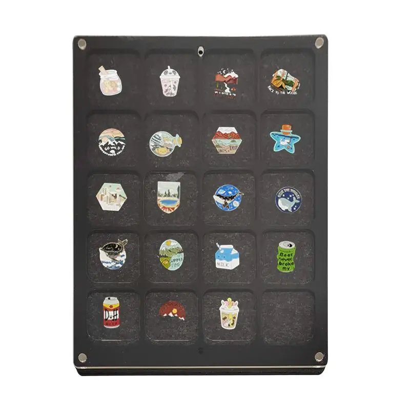 

Pin Collection Display Box Dustproof Large Capacity Badge Display Case Easy Cleaning For Badges Enamel Pin