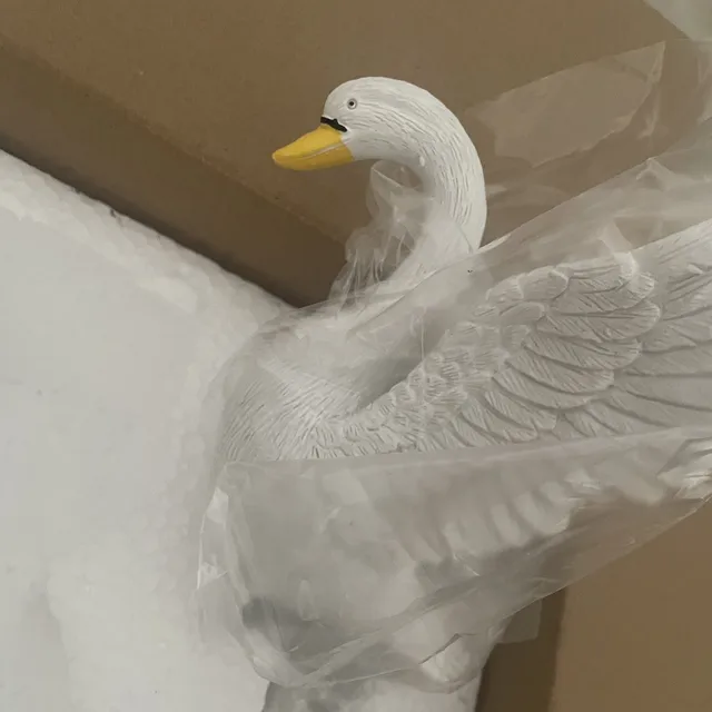 Hidroponikus Nagy Virág Edény Gyanta Hattyú Fröccsenő Dísztárgyak Kreatív Kerti Dekoráció Erkély Udvari Füves Medence - Image 4