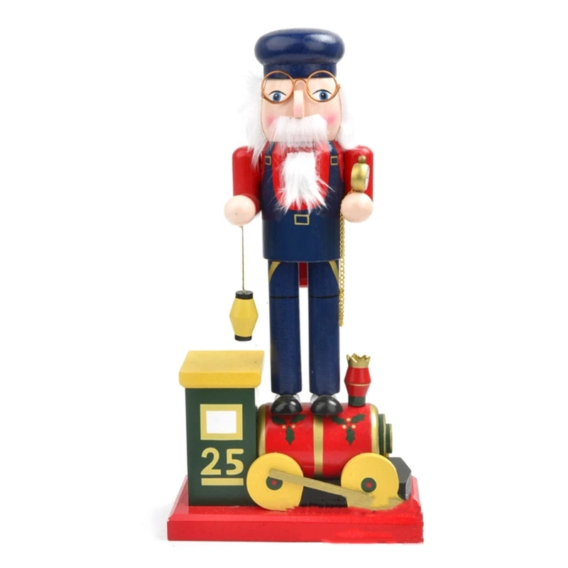 

Multifunction Christmas Wood Train Repairman Home Bar Bookshelf Party Decor