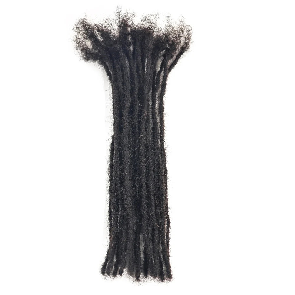 Estensioni Inter Loc in Capelli Umani Veri al 100% Larghezza 0,2 cm, Lunghezza 4-24 Pollici, Dreadlock Completamente Fatti a Mano, 20 Ciocche per Uomini, Donne e Bambini - immagine 2