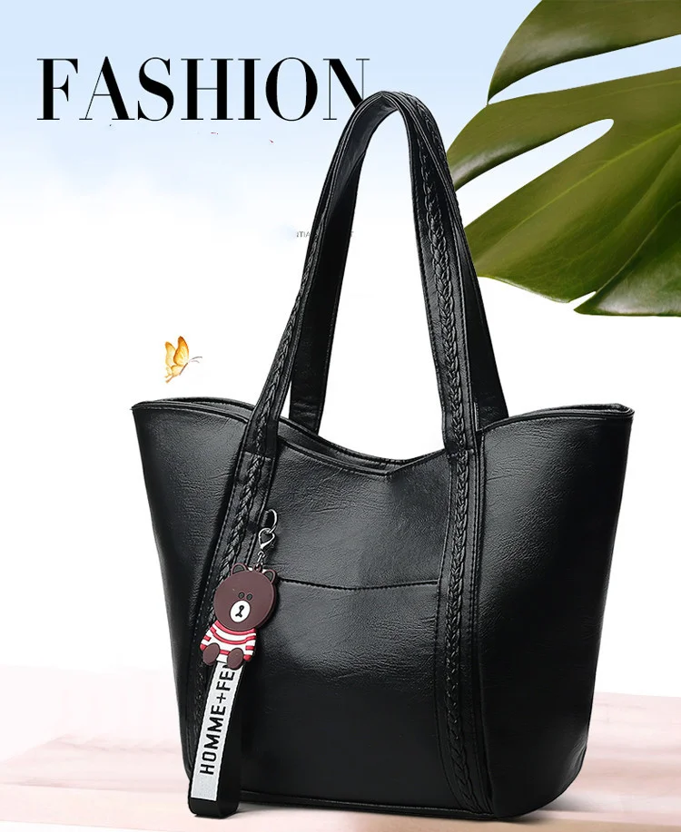 

Sheepskin Patchwork PU PVC Casual Hand Bags Big Capacity Women Shoulder Large Ladies Shopping Vintage Tote