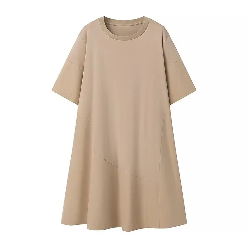 

Женское платье с коротким рукавом, с круглым вырезом