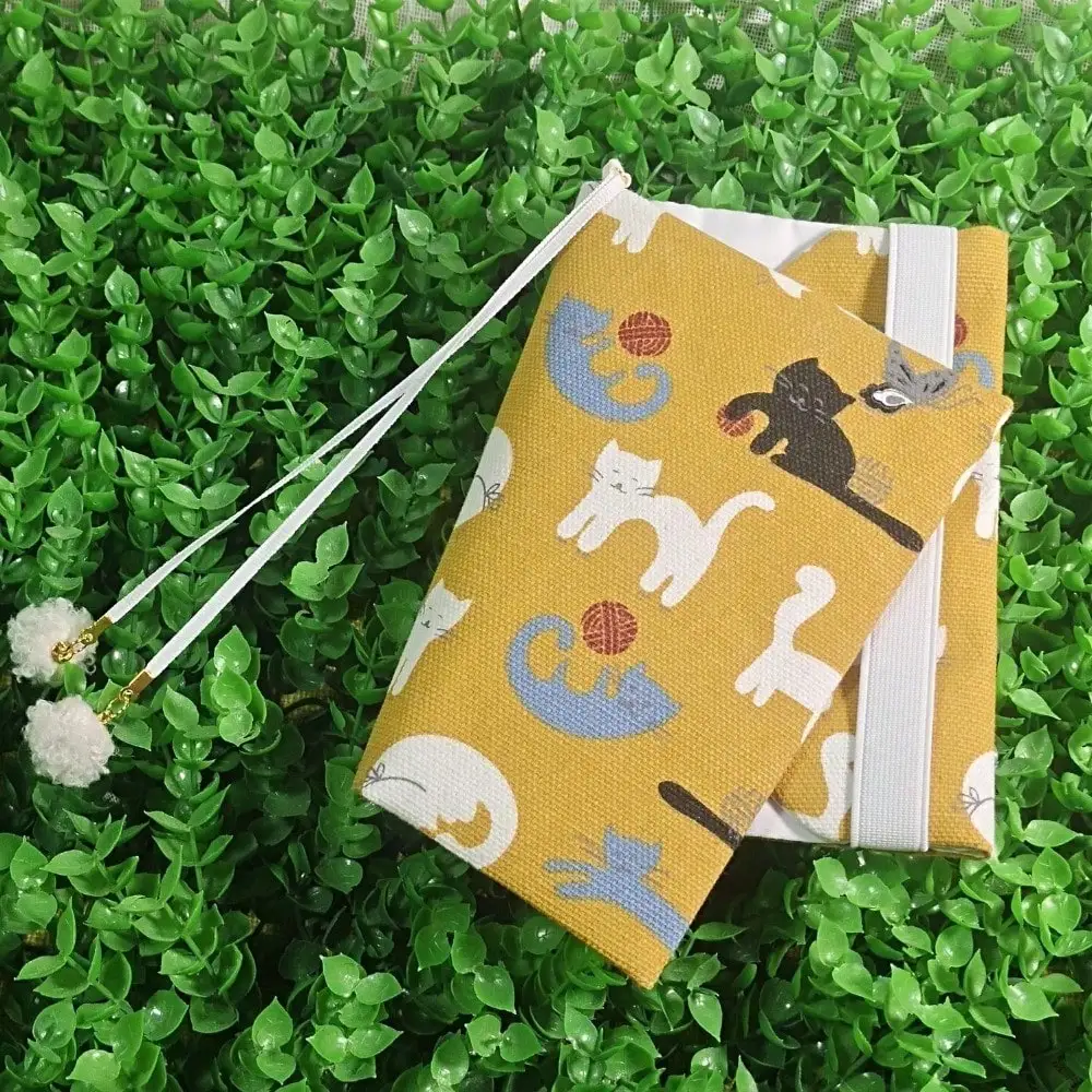 Cartoon Cat Notebook Cover - Protective Planner Case & Journal Protector