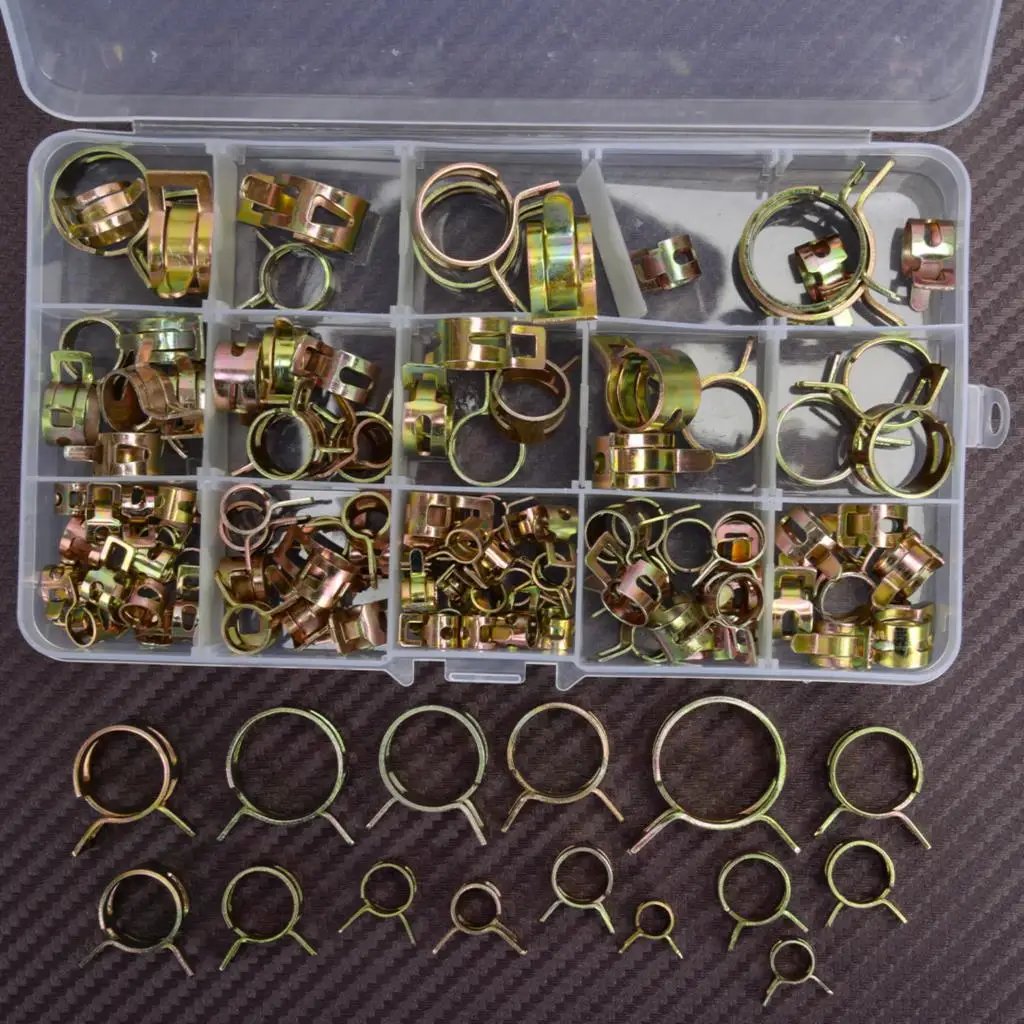 

115 шт./компл. 6-22 мм пружинный зажим для шланга топливной воды, шланг, Воздушная трубка, зажим, крепление, автомобильный универсальный, высокое качество, новинка