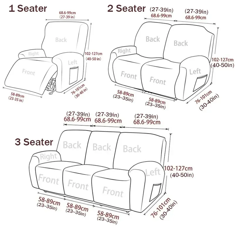Leaves Jacquard Recliner Chair Cover  Chair Covers Elastic Spandex Single Sofa Covers Armchair Slipcover Couch Protector 2