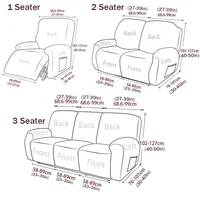 Leaves Jacquard Recliner Chair Cover  Chair Covers Elastic Spandex Single Sofa Covers Armchair Slipcover Couch Protector 2