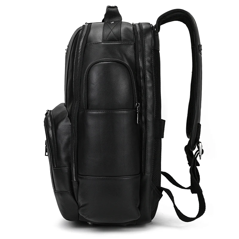 Leather College Backpack For Men