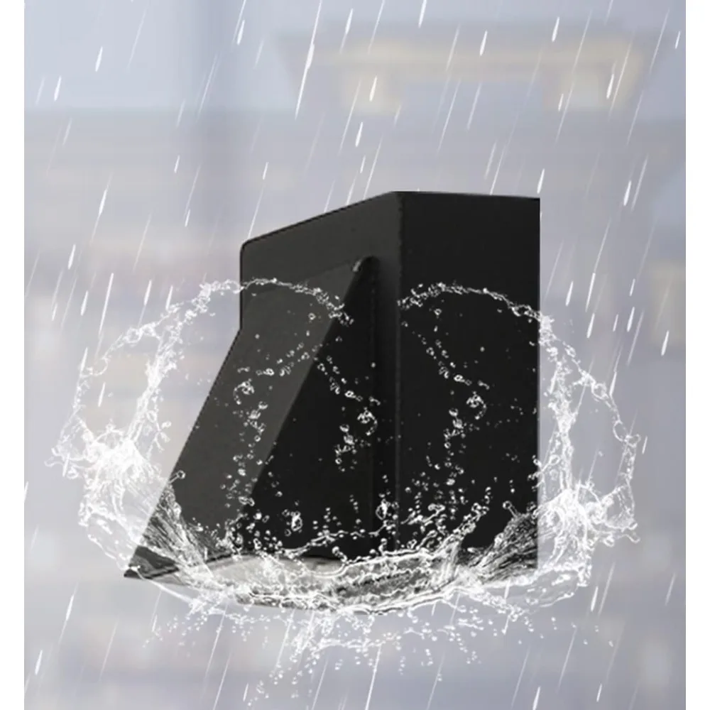 JOYINLED 2PCS Black Outdoor Wall Light Waterproof LED Light Lamp Warm White for Entryway Gardens Pathways Side Outdoor Stairs