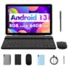 PRITOM TOUCH 10 Plus 10 Inch Android 13 Tablet, 8(4+4)GB+64GB 1TB Expand, WiFi 6, Dual Box Speakers, BT5.0, Google GMS, 2.0GHz 1
