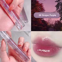 Mirror Water Lip Gloss Lip Glaze Transparent Glass Lip Oil Liquid Lipstick Lipgloss Moisturizing Natural High Gloss Lip Oil Care 1
