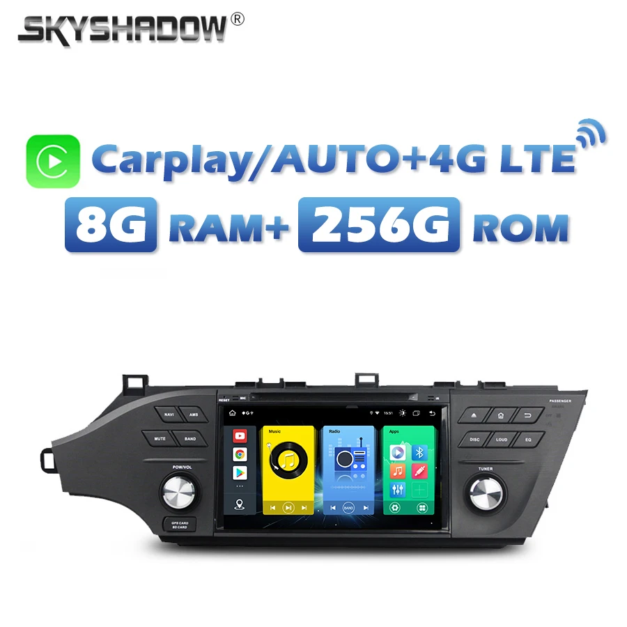 

720P 4G SIM Carplay Auto Android 13.0 8G+256G 8Core Car DVD Player Wifi Bluetooth RDS RADIO GPS MAP For Toyota Avalon 2014 -2016