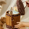 Rattan Woven Handbag with Storage Box Forest Department Pastoral Beach Holiday Wind Female Bag INS Wind Handbag 4