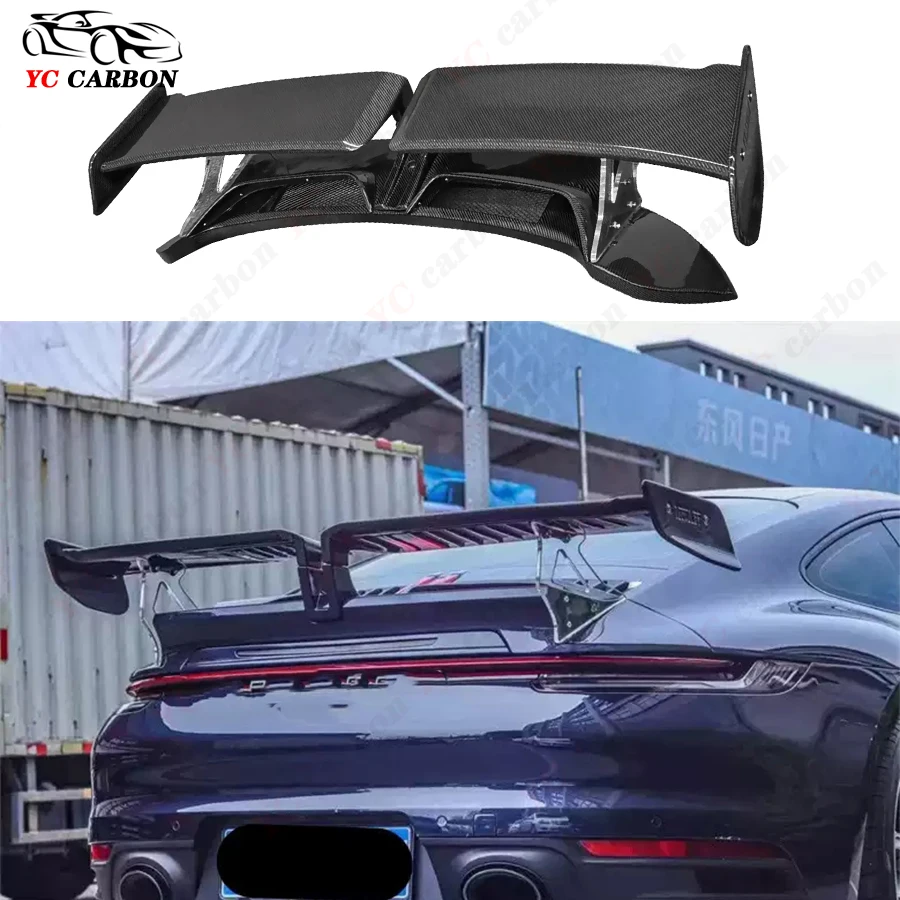 

Высококачественный спойлер из углеродного волокна для Porsche 992 в стиле таитриат, заднее крыло, автомобильный гоночный автомобильный Стайлинг, хвост, губа, крыло, комплект кузова