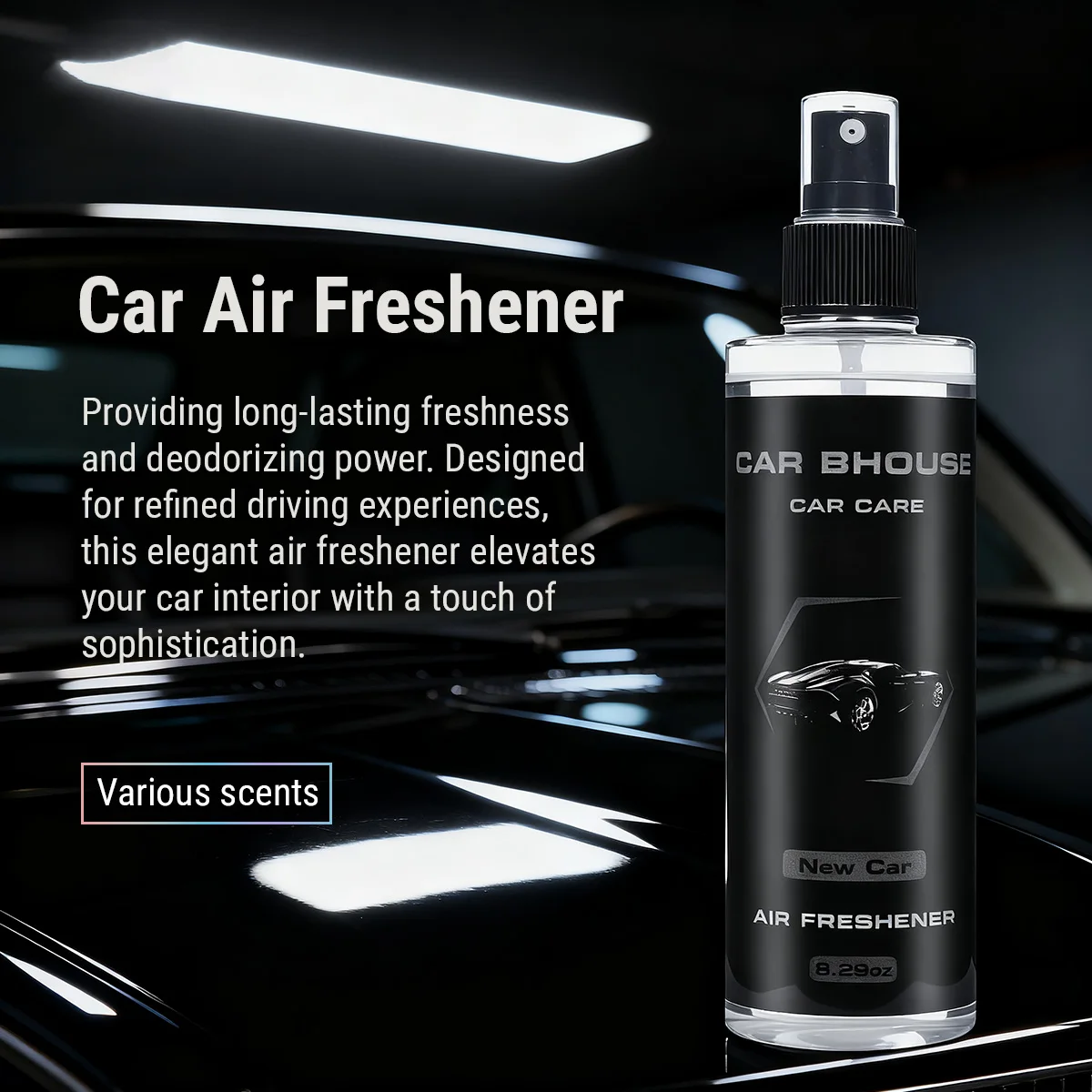 Deodorante Spray per Auto, Fragranza Floreale e Fruttata, Profumo Fresco, 8.29oz/245ml, Grande Capacità, Spray Deodorante per Interni Auto - Image 3