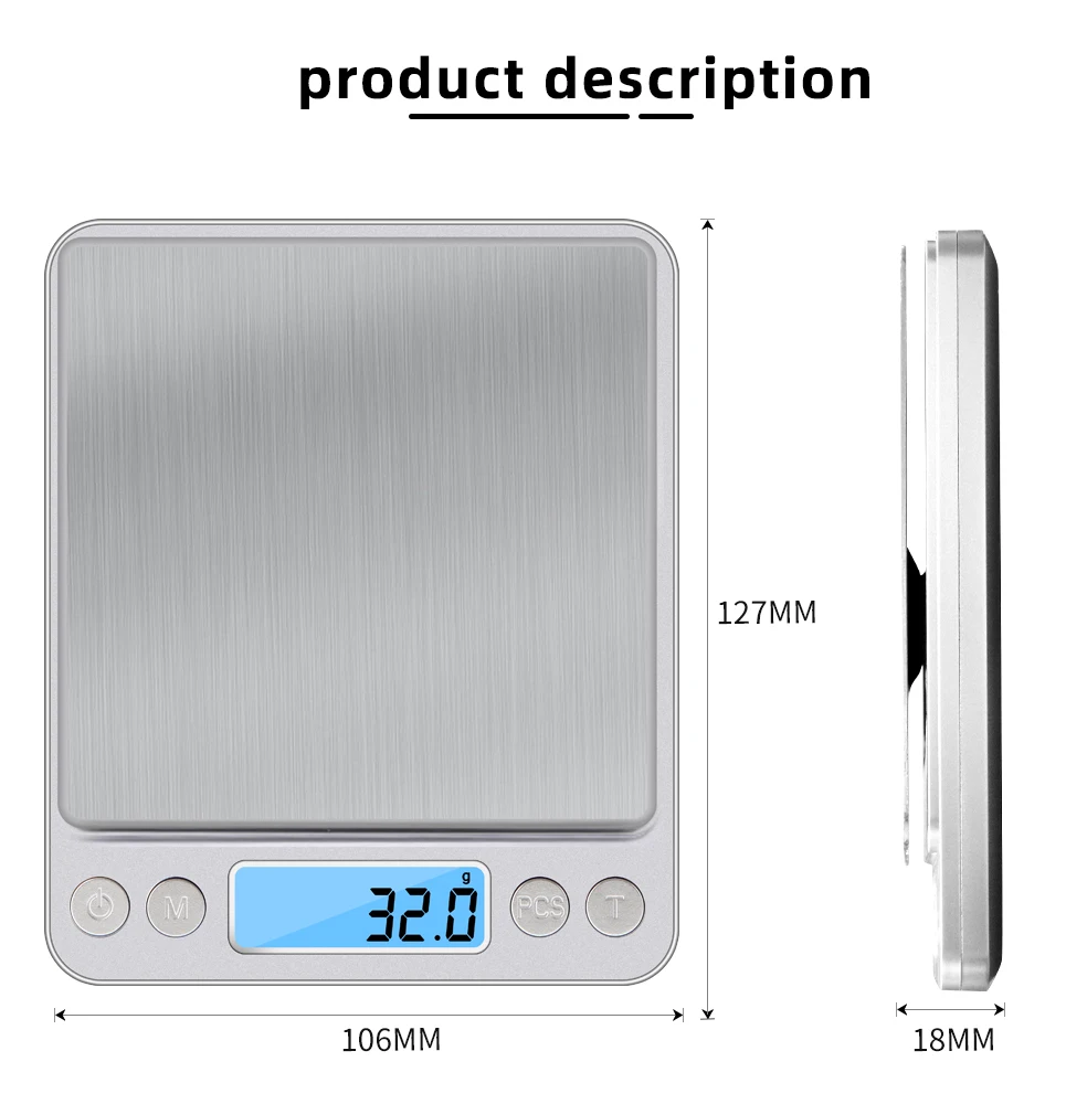 Precise Digital Kitchen Scale, 500 g