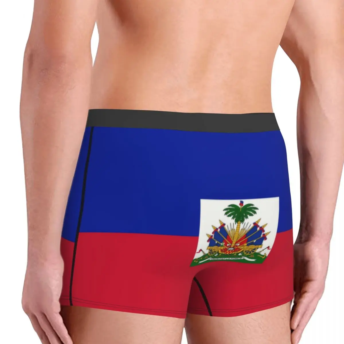 Custom Flag Of Haiti Underwear Men Breathbale Boxer Briefs Shorts Panties Soft Underpants For Homme 4