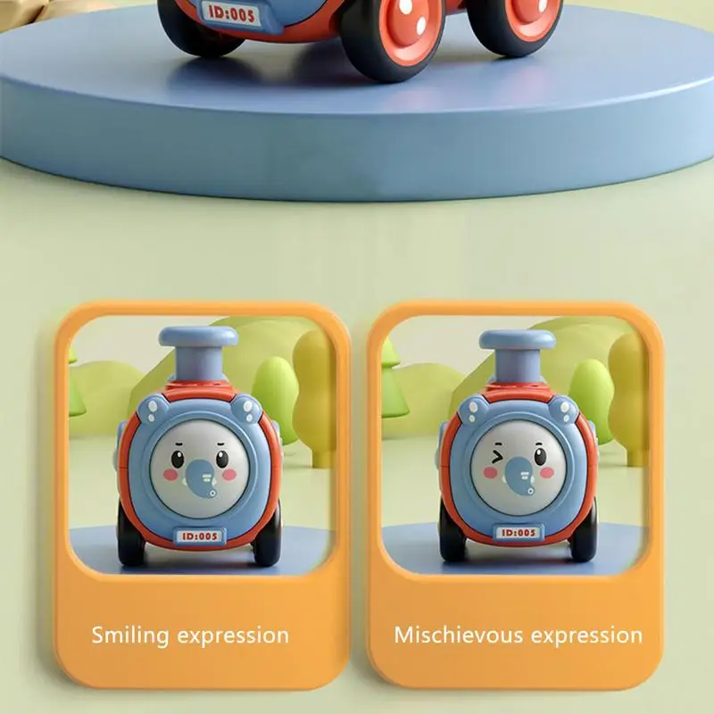 Pull Back Car Face-changing Car Toy Press Slide Toy Trains Table Accessories Inertial Push And Go Vehicle For Birthday Christmas