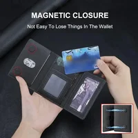 Magsafe – porte-cartes unisexe en cuir PU pour hommes, porte-cartes magnétique, portefeuille pour Apple pour téléphone 16 15 14 13 12 Pro Max Mini 5