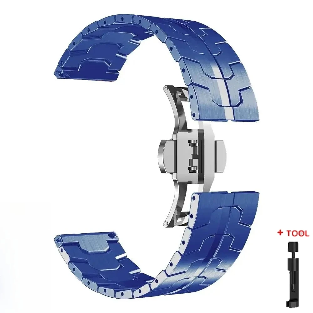 Luxury 22mm Stainless Steel Strap - Premium Metal Bracelet Watchband