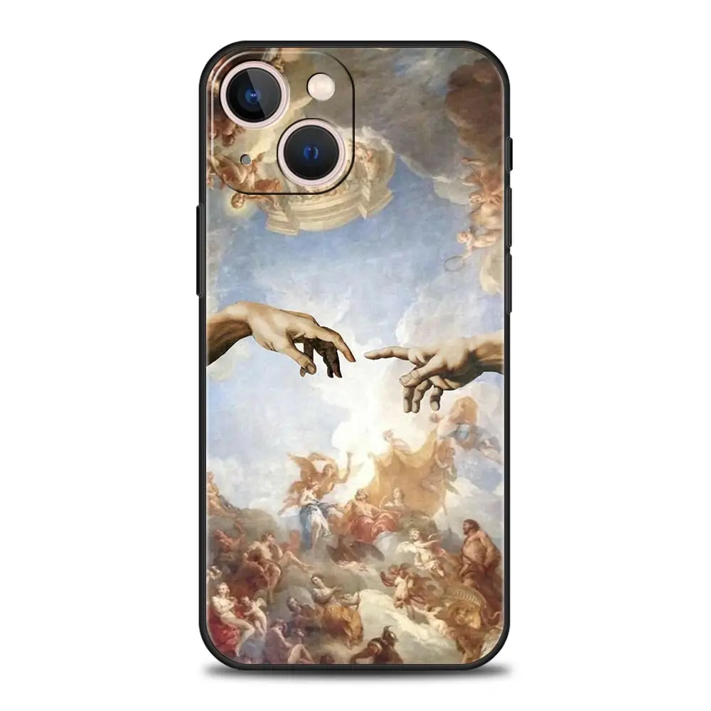 Luxury Black Soft Cover with Renaissance Art Design