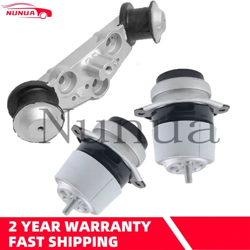 3PCS Engine Gearbox Support Motor Mount Kit For Porsche Panamera S Hybrid 970 V6 2010- 97037505700 97037511801
