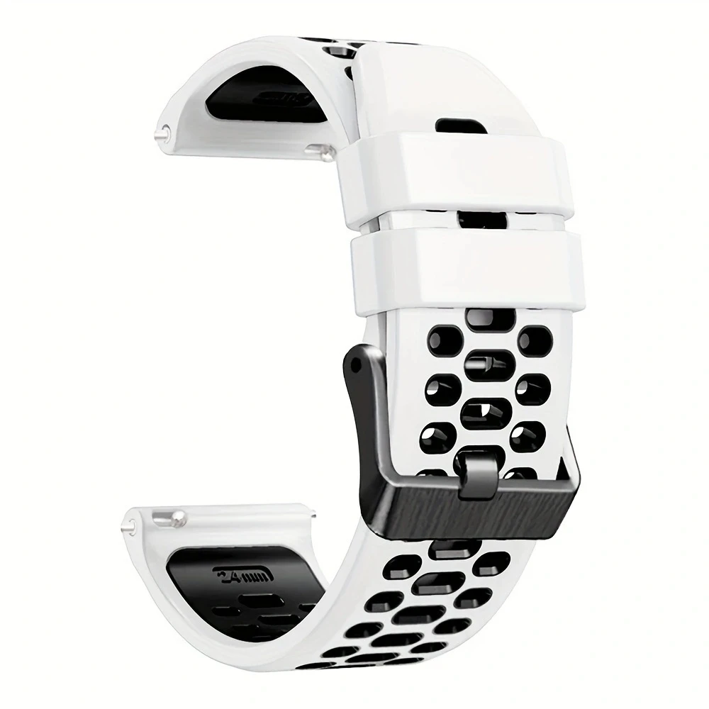 Premium Silicone Sport Wristband for Smartwatches - 24mm Strap Replacement